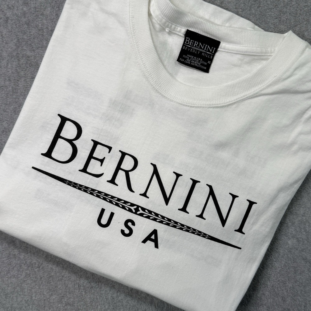 Vintage Bernini Beverly Hills T-Shirt XL Made in USA Logo Graphic‎ Tee